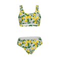 thumbnail image 7 of Pofeuu Lemon1 Print Womens Bathing Suits Modest High Waisted Bikini Sets Cute Halter 2 Piece Swim Suit, 7 of 7