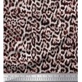thumbnail image 2 of Soimoi Pink Cotton Duck Fabric Leopard Animal Skin Printed Fabric 1 Yard 44 Inch Wide, 2 of 3