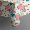 thumbnail image 3 of Colorful Football Helmets and Flowers Pattern Rectangle Tablecloth 60"x120",Waterproof Polyester Rectangle Table Cloth, Wipeable Spillproof Polyester Tablecloth for Dining, Camping, Indoor and Outdoor, 3 of 6
