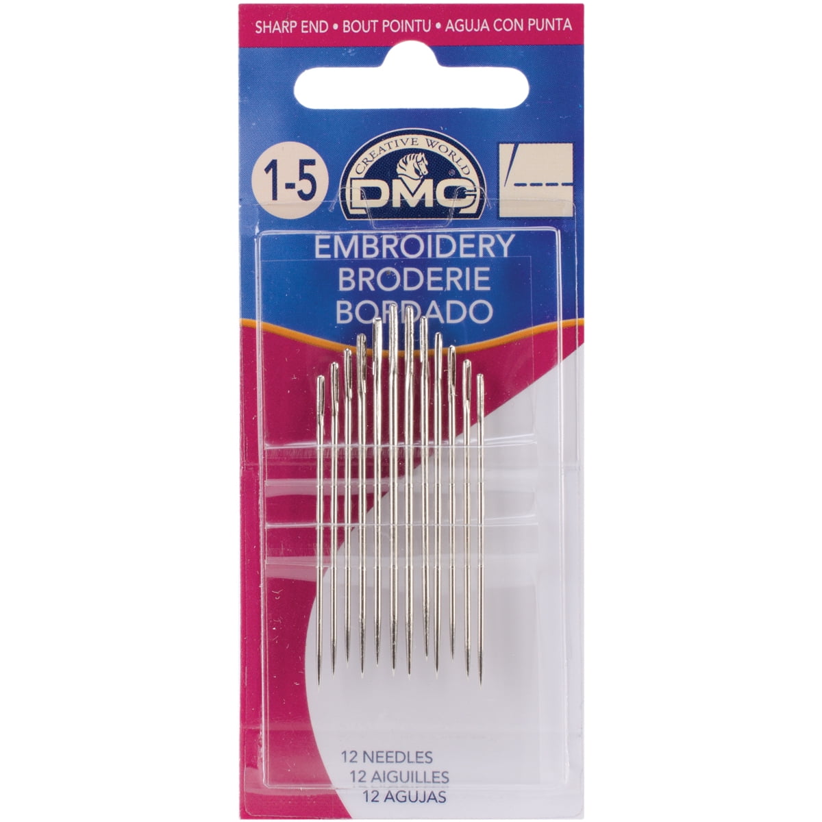 DMC Mouline Embroidery Hand Needles, 2-Pack, Size 1-5, 1765-1/5 ...