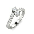 thumbnail image 2 of 1/4ctw Diamond Two Stone Ring in 10k White Gold (G-H, I2-I3, 1/4ctw), 2 of 5