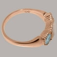 thumbnail image 4 of LBG British Made Real 9k Rose Gold Natural Opal & Aquamarine Womens Anniversary Ring - 33 size options - Size 6.25, 4 of 7
