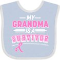 thumbnail image 3 of Inktastic My Grandma is a Survivor Breast Cancer Awareness Boys or Girls Baby Bib, 3 of 4