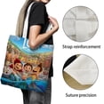 thumbnail image 3 of Luca Bolso de tela con estampado de lienzo para mujer, bolsa de compras reutilizable y estética, con cremallera interior, regalo para mujer, 35 × 40 cm., 3 of 6