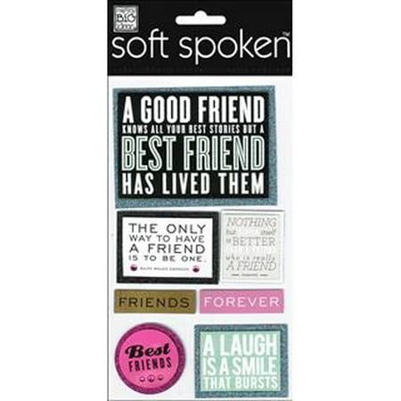 Soft Spoken Themed Embellishments-A Good Friend, Pk 3, Me & My Big Ideas