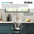 thumbnail image 6 of KRAUS Standart Pro 10" Undermount Single Bowl 16 Gauge Stainless Steel Bar Kitchen Sink, 6 of 8