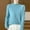 Blue, variant on Amidoa Long Sleeve Sweater Tops for Women Cozy Blue Fleece Lightweight Soft Solid Sweaters Women's Cardigans L