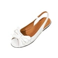 thumbnail image 2 of DIVVce Womens Shoes Peep Toe Slingback Bow Decorated Slip On Footwear For Casual Summer And Dressy Daily Occasions, 2 of 8