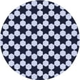 thumbnail image 1 of Ahgly Company Machine Washable Indoor Round Transitional Night Blue Area Rugs, 7' Round, 1 of 7