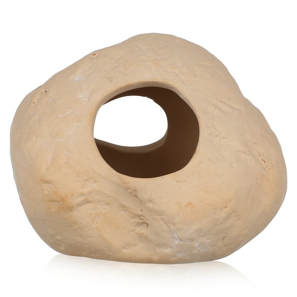 Pecera, cueva de roca, estilo piedra, refugio para peces para acuario, escondite de peces de cerámica, decoración de pecera, accesorio de descanso para tanque