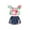 A, variant on Coerni Kids Baby Girls Outfits Tie Dye Off Shoulder Crop Tops + Denim Shorts Set Toddler Summer Cute Clothes Set 2pcs