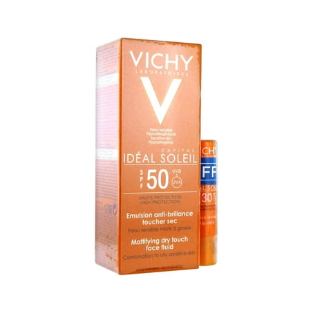 Watermans Face Stick - Vichy Capital Ideal Soleil SPF 50 Mattifying Face Fluid Dry Touch 50ml Free Lips Stick