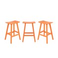 thumbnail image 6 of WestinTrends Malibu HDPE Outdoor Patio 29" Bar Stool Saddle Seat (Set of 3), Orange, 6 of 11
