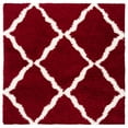 thumbnail image 6 of SAFAVIEH Dallas Logan Geometric Shag Area Rug, Red/Ivory, 8'6" x 12', 6 of 11