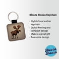 thumbnail image 2 of Moose Standing Faux Leather Square Keychain, 2 of 7