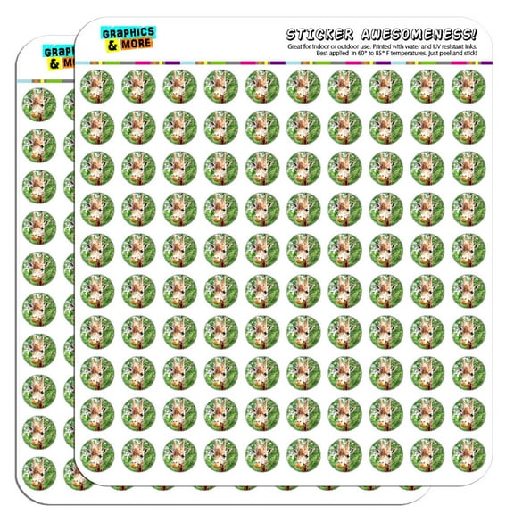 Giraffe African Zoo Animal 1/2" (0.5") Scrapbooking Crafting Stickers