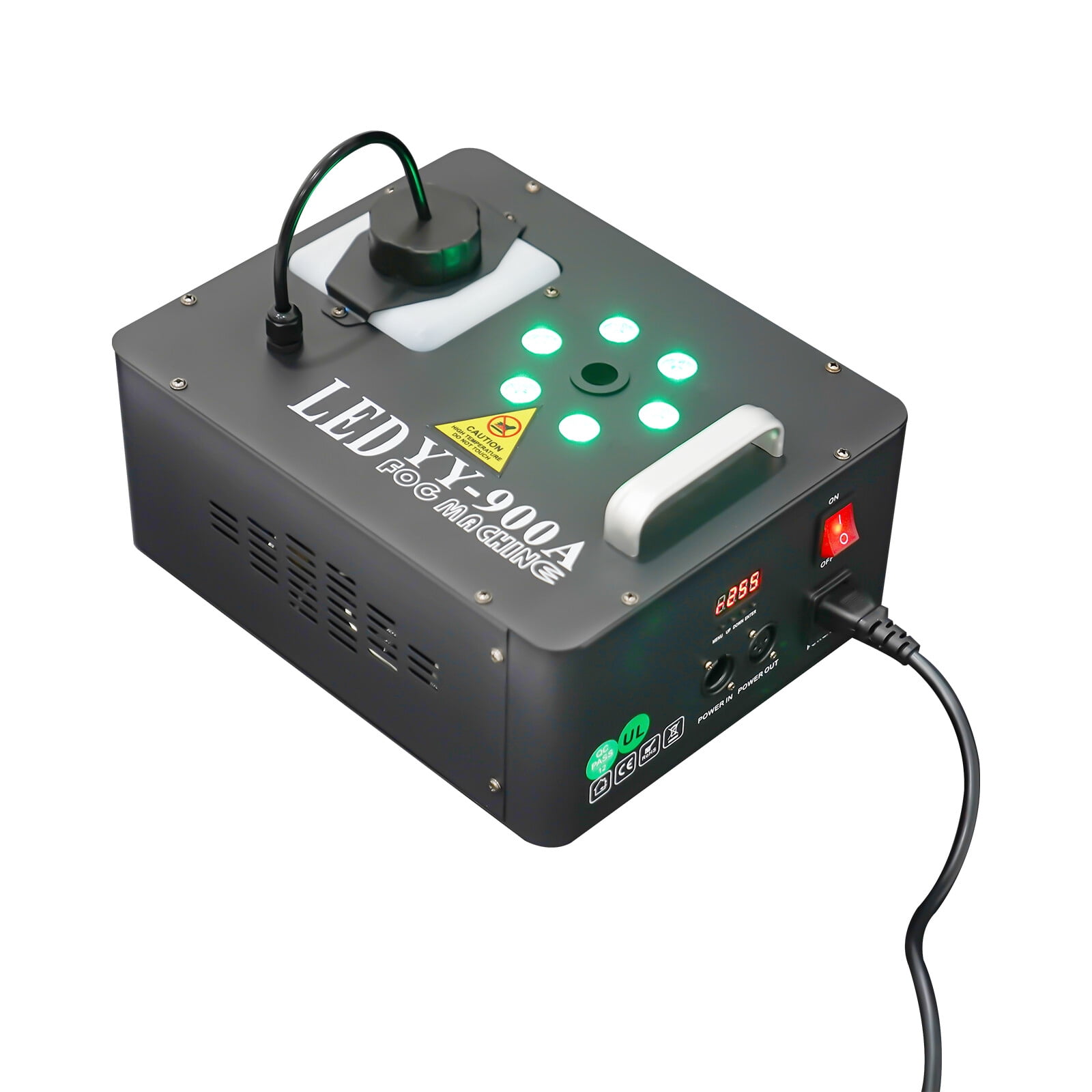 6LED DJ Geyser Smoke Fog Machine Pyro Stage Vertical Upspray Fogger DMX RGB