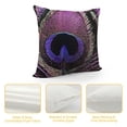 thumbnail image 4 of Orinice Peacock Feather Graphic Decorative Cushion Throw Pillow Cover for Home Couch Living Room Bed Sofa - High-Quality Aesthetic Decorative 1PC 24x24in, 4 of 5
