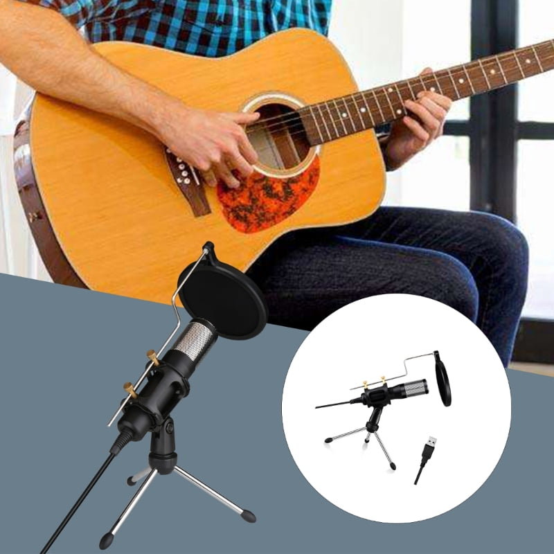 Professional Condenser Microphone Computer Laptop Recording Gaming Mic Speaker for Singing Streaming Accessories