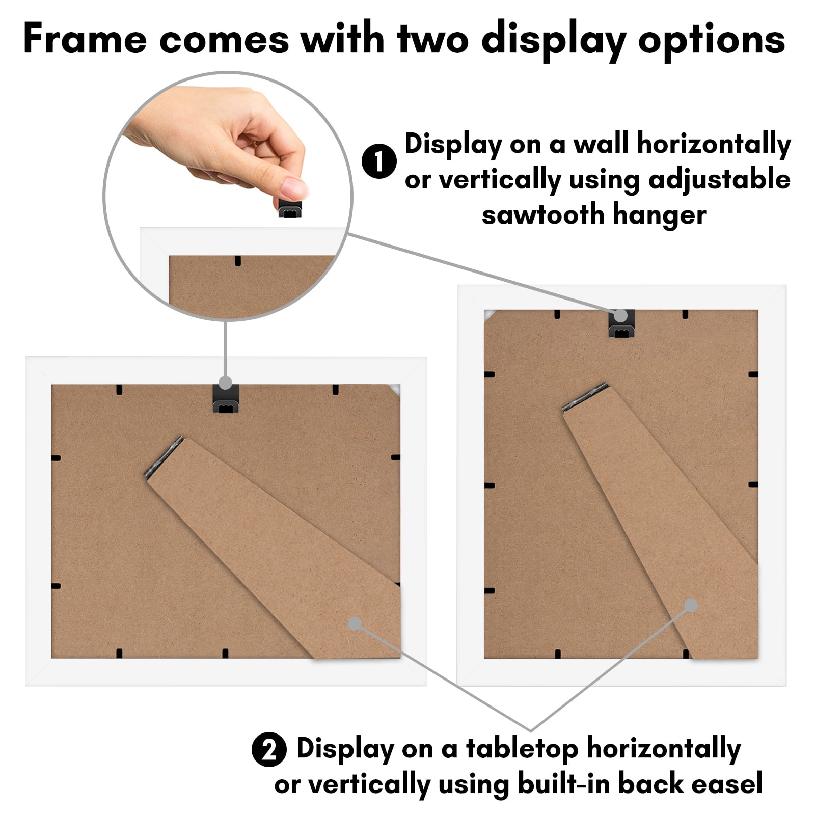 Americanflat 8.5x11 Diploma Frame with Shatter-Resistant Glass Document Frames Legacy Collection Wall - White