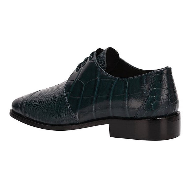 LIBERTYZENO Men\'s Navy Lace-Up Shoes Amazon.com | LIBERTYZENO Mens Tread Design Genuine Leather  main image 4