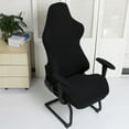 thumbnail image 3 of Office Chair Cover with Armrest Covers， Universal Stretch Desk Chair Cover, Computer Chair Slipcovers- Black, 3 of 7
