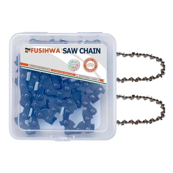 FUSIHWA Chainsaw Chain 10 Inch 1/4" Pitch .043" Gauge 55 Drive Links (2 Chains)