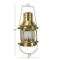 thumbnail image 3 of DecMode Gold Brass Metal Decorative Candle Lantern with Handle, 3 of 8