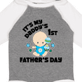 thumbnail image 4 of Inktastic Its My Daddys 1st Fathers Day with Baby and Stars Boys or Girls Long Sleeve Baby Bodysuit, 4 of 5