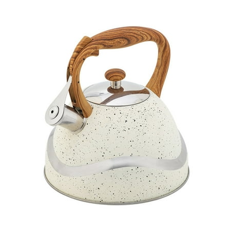 

1Pc Durable Teapot Stainless Steel Teakettle Home Thicken Teakettle (Beige)