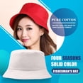 thumbnail image 5 of Pure Cotton Fishermen Caps Bucket Hat Solid Color Headwear Cap, 5 of 8