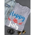 thumbnail image 3 of Happy 4Th July Garland T-Shirt Women -Image by Shutterstock, Female Small, 3 of 4
