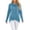 Light Blue, variant on Women's Cowl Neck Drawstring Hoodies Long Sleeve Raglan Shirts Wrap Cross Hem Slim Soft Casual Solid Pullover Tops for Daily Sport Loungewear,Gray,S