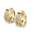 thumbnail image 5 of Cate & Chloe Aliyah 18k Yellow Gold Plated 14mm Hoop Earrings with Simulated Diamond Crystals for Women, 5 of 10