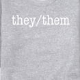 thumbnail image 3 of Instant Message - They Them Pronouns - Men's Crew Neck Fleece Pullover, 3 of 6