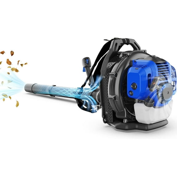WILD BADGER POWER 53cc Backpack Leaf Blower, 853CFM 174MPH Gas Powered, Lightweight 19.6lbs for Leaf, Debris, Snow Cleanup