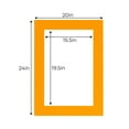 thumbnail image 2 of Orange Acid Free 20x24 Picture Frame Mats with White Core Bevel Cut for 16x20 Pictures - Fits 20x24, 2 of 3
