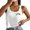 White, variant on Women's Casual Sleeveless U Neck Tank Top for Everyday Print Design Women's Tennis Tanks Platform Title White L