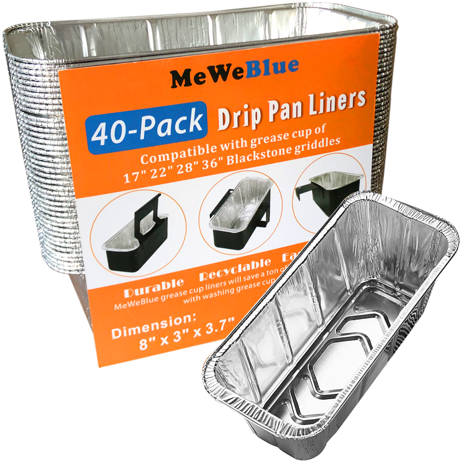 40 Pack Blackstone Grease Cup Liners, Blackstone Griddle Accessories