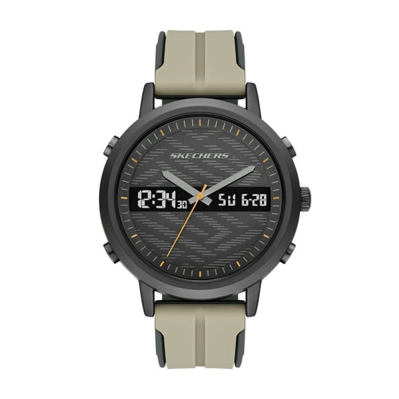 Skechers Men's Lawndale Analog-Digital Gray Silicone Watch