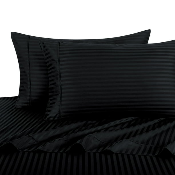 Attached Waterbed Sheets 100 Cotton 300 Thread Count Damask Striped
