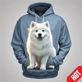 thumbnail image 3 of Sudadera con capucha con estampado 3D de anime samoyedo para hombre y mujer, divertida, informal, de moda urbana, para niños y niñas, 3 of 5