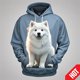 thumbnail image 3 of Sudadera con capucha con estampado 3D de anime samoyedo para hombre y mujer, divertida, informal, de moda urbana, para niños y niñas, 3 of 5