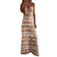 thumbnail image 1 of Robe BOHO Sans Manches Femme Longue Robe d'Été de Plage Ample Décontractée à Bretelles Spaghetti Maxi Robes d'Été, 1 of 2