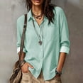 thumbnail image 2 of Women's Striped Button Down Shirt Long Sleeve Business Dressy Casual Blouses Classic Collared Work Outfits Clothes, 2 of 9