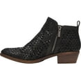 thumbnail image 5 of Lucky Brand Basel 3 Black Lugo Perforated Cut out Low Cut Ankle Designer Booties (Black Lugo, 6), 5 of 5