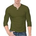 thumbnail image 3 of Aiyino Mens Henley Shirts Slim Fit Long Sleeve Beefy Fashion Casual Top Shirts of Cotton Shirts, 3 of 4