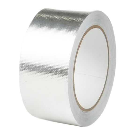 Topboutique Fireproof Aluminum Foil Tape Heavy Duty Fiberglass Reinforced Tape High Temp Resistant Duct Insulation Tape for Industrial Repairs, Pipe Sealing & Maintenance - 2 in x 65 ft x 1 Roll