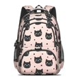 thumbnail image 2 of Black Cat and Dot Pink Pattern Cute School Backpack Bag with Padded Back and Adjustable Shoulder Straps 16.9 X 12.6 X 5.9 Inches, 2 of 5