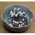thumbnail image 5 of Natural Zebra Jasper Gemstone 8mm Round Beads Stretch Bracelet 7" Unisex, 5 of 5